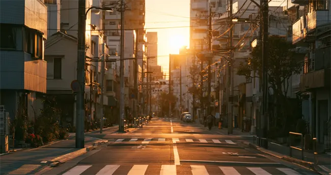 私の住む街の道路